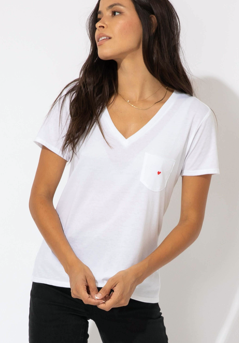 Sub_Urban Riot Frankie V Neck Tee in White