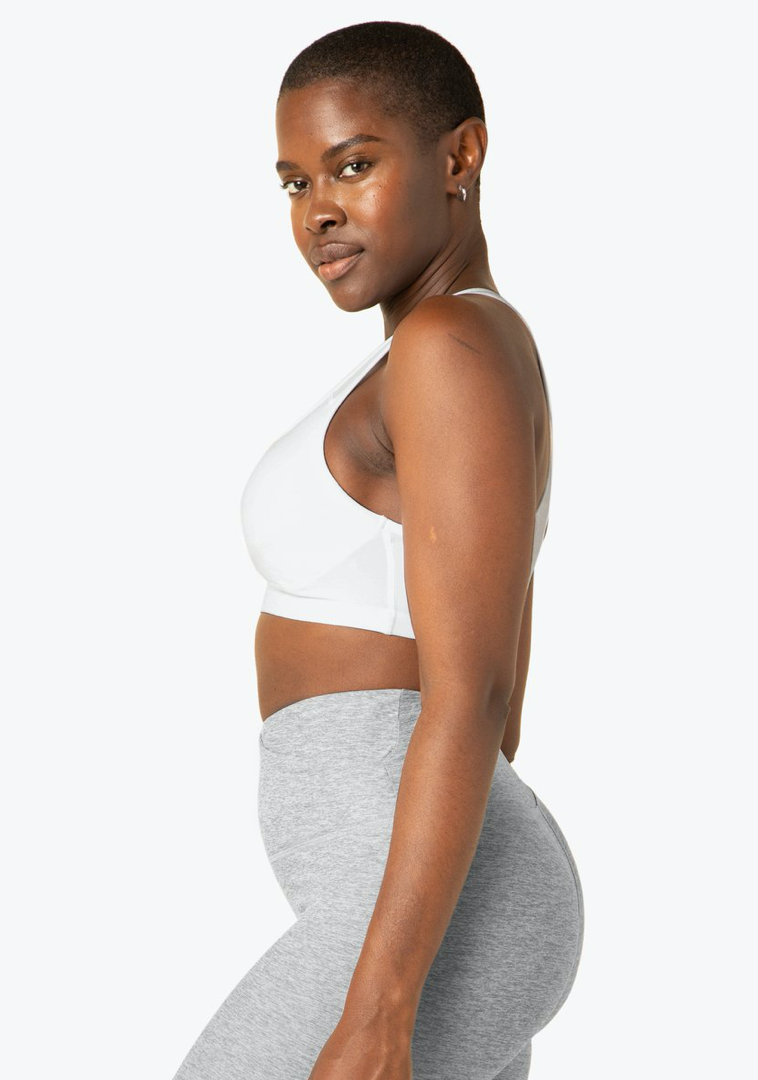 Beyond Yoga Spacedye Lift Your Spirits Bra Soft Umber Heather L