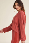 Side view of the Project Social T Savannah Heathered Cozy Hoodie 