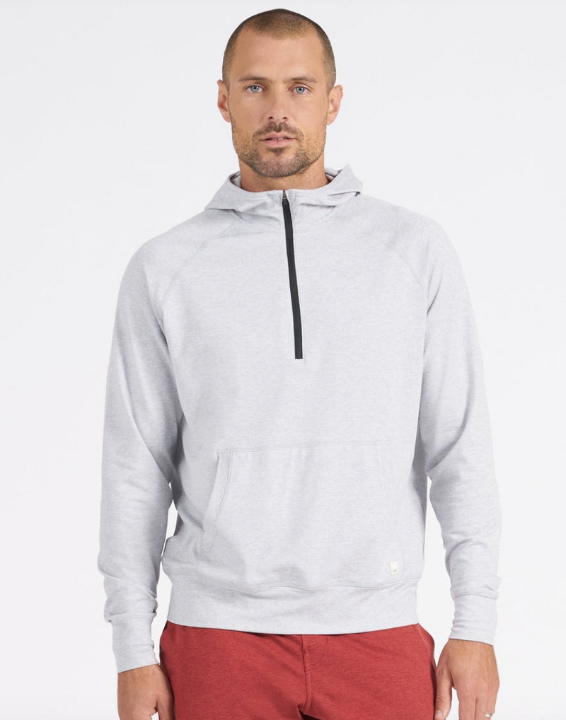 Full view of the Vuori Men's Ponto Performance Half Zip Hoodie