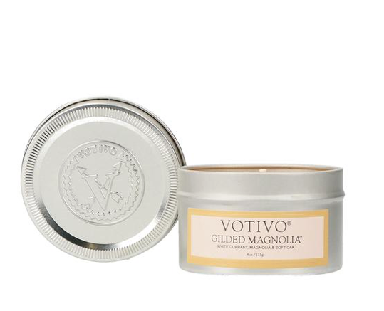 Votivo Travel Tin Candle in Gilded Magnolia 