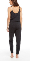 Drawstring Henley Jumpsuit